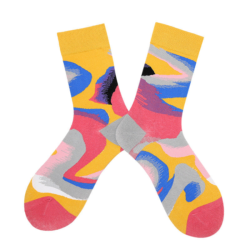 Abstract Art Style Oil Painting Socks