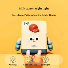 Kawaii Cartoon Milk Carton Night Light