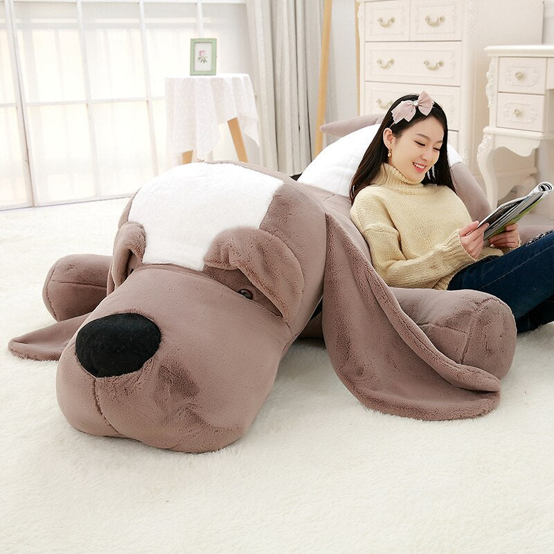 110cm  Big Ear Plush Toy Dog Plush Pillow Stuffed Animals Plush Pillow Dog Sofa Cushion Plush Birthday Gift Girl Toys Dog Doll