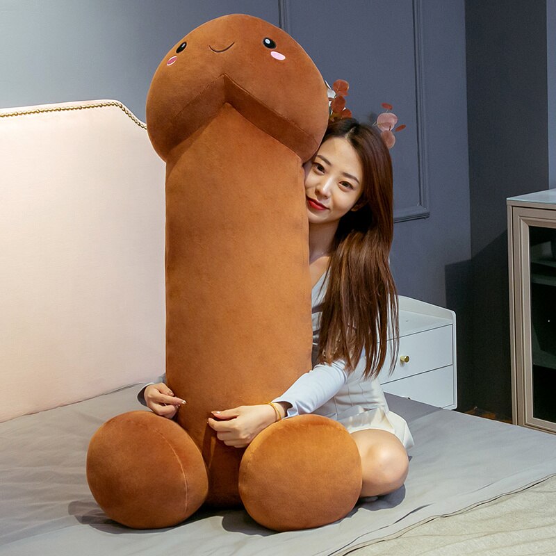 110cm Fun Kawaii Long Penis Plush Toys Pillow  Soft Toys Stuffed Funny Cushion Simulation Home Pillow Gift for Girlfriend