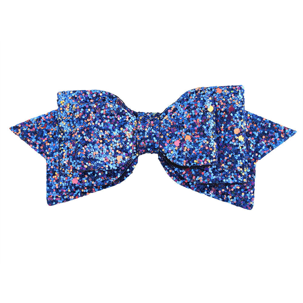 1Piece 5 Inch Baby Girl Big Glitter Hair Bow Kids