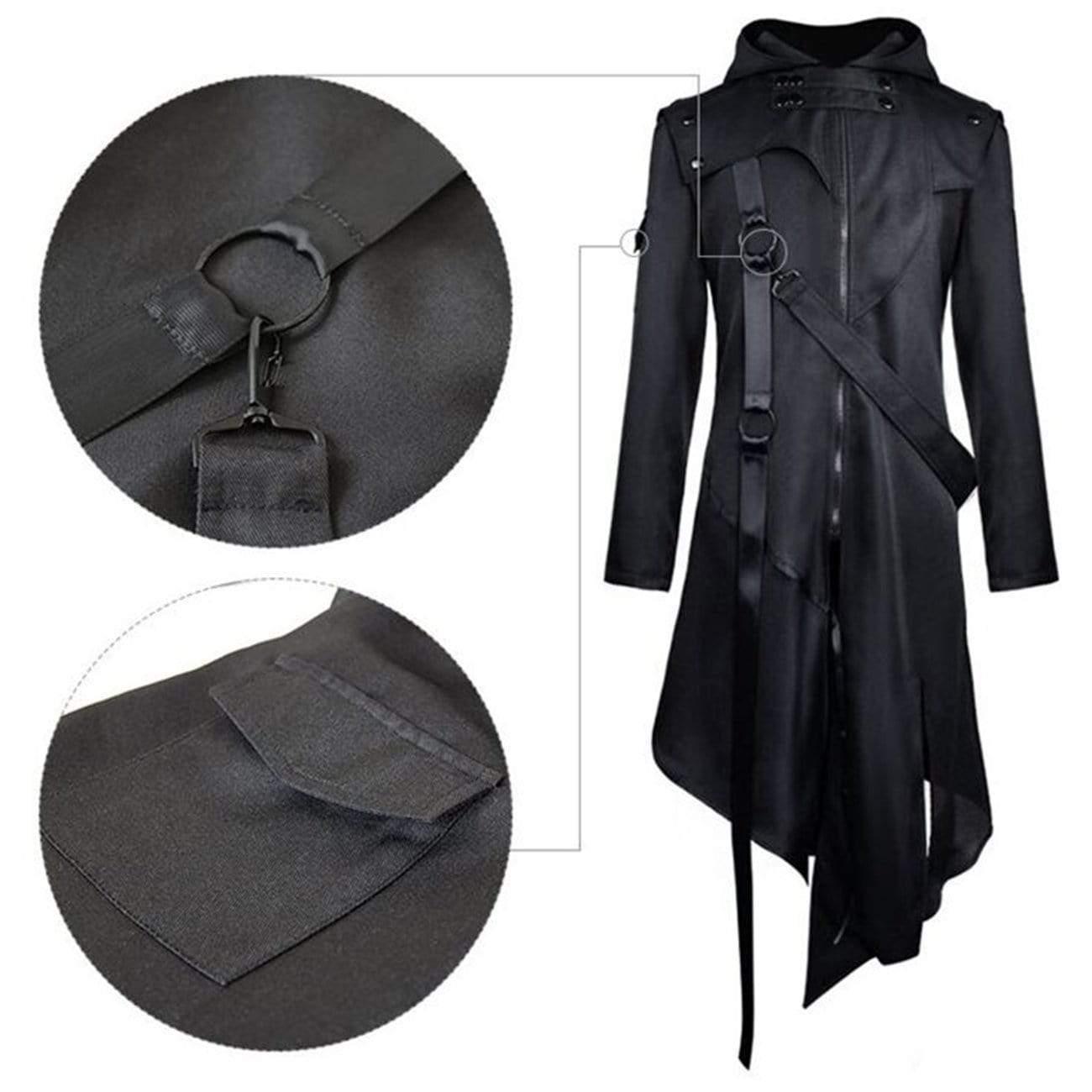 Dark Irregular Ribbons Long Jacket