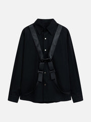 Cross Strap Function Long Sleeve Shirt