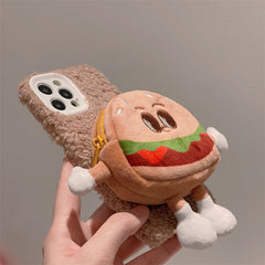 Plush Cheeseburger Coin Purse Phone Case