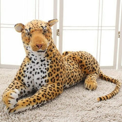 120CM Giant Leopard Jaguar Panther Stuffed Toys Big Size White Tiger Plush Doll Lifelike Animal Pillow Children Christmas Gift