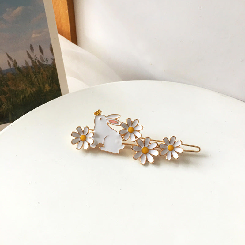 Cute Little Daisy Bunny Hair Clips