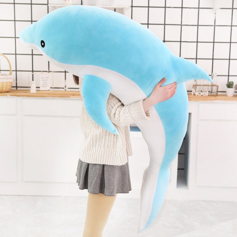 120cm Giant Real Life Sea Lion Plush Toy Soft Stuffed Animal Seal Pillow Simulation Appease Doll Cute Gift for Baby Kids