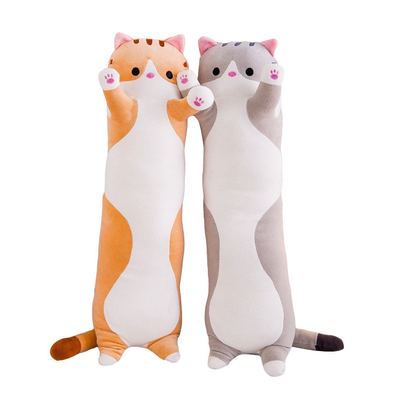 130cm Cute Soft Long Cat Pillow Plush Toys Stuffed Pause Office Nap Pillow Bed Sleep Pillow Home Decor Gift Doll for Kids Girl