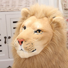 130cm High Quality Lion Plush Toys Stuffed Doll Simulation Animal Kids Baby Toy Home Decoration Craft Christmas Birthday Gifts