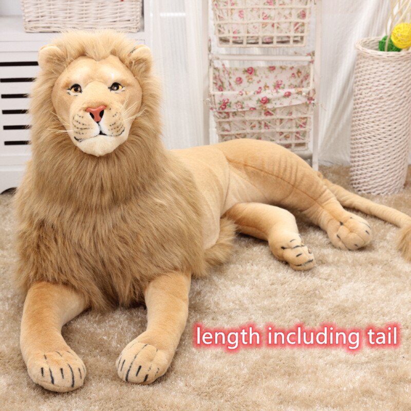 130cm High Quality Lion Plush Toys Stuffed Doll Simulation Animal Kids Baby Toy Home Decoration Craft Christmas Birthday Gifts