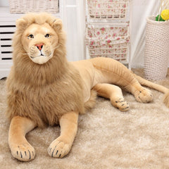 130cm High Quality Lion Plush Toys Stuffed Doll Simulation Animal Kids Baby Toy Home Decoration Craft Christmas Birthday Gifts