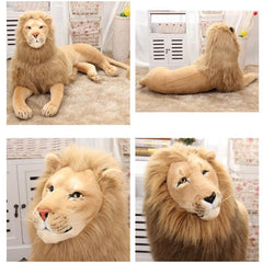 130cm High Quality Lion Plush Toys Stuffed Doll Simulation Animal Kids Baby Toy Home Decoration Craft Christmas Birthday Gifts