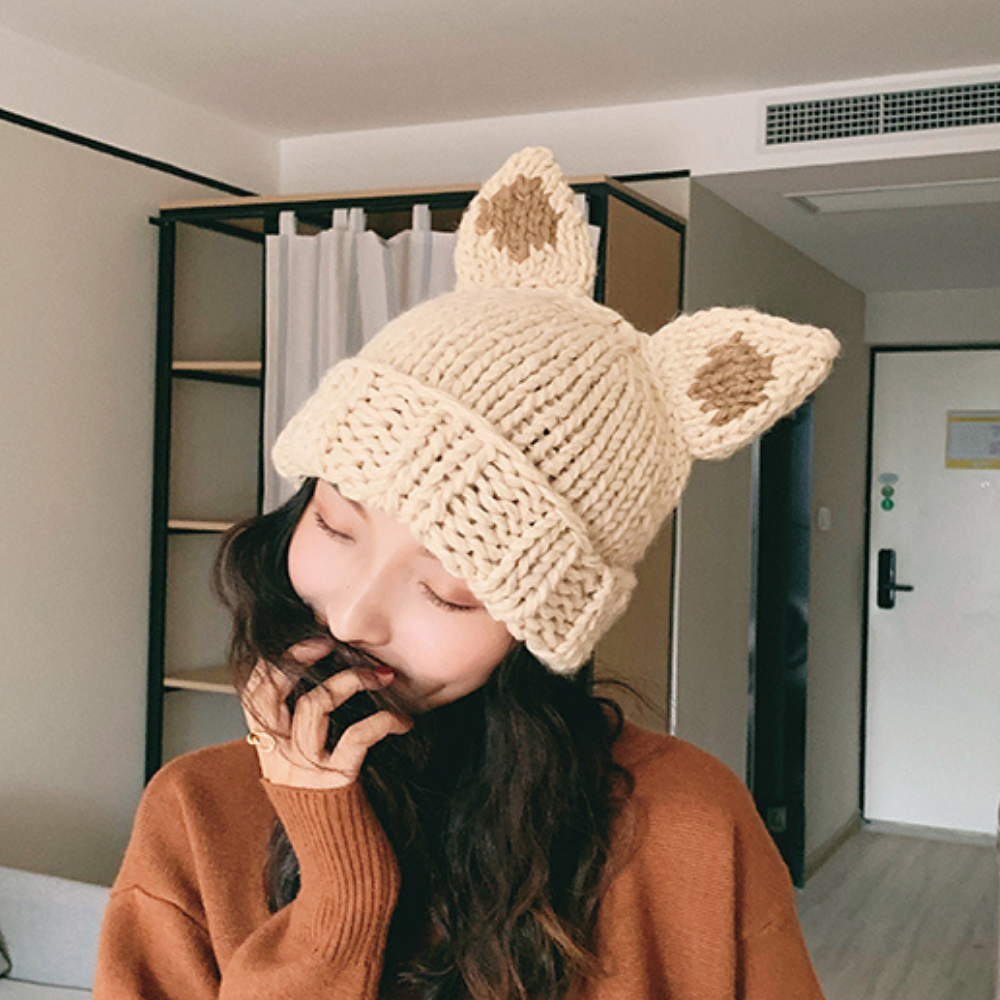 Cat Ears Woolen Hat