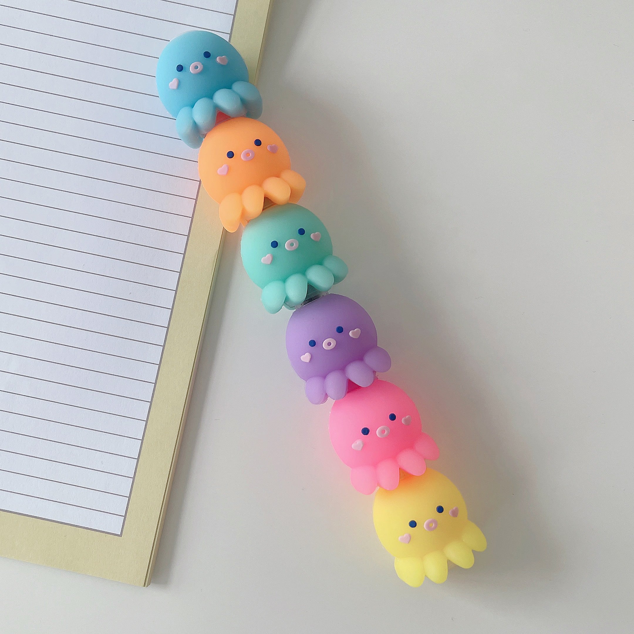 Kawaii Octopus 5-color Highlighter