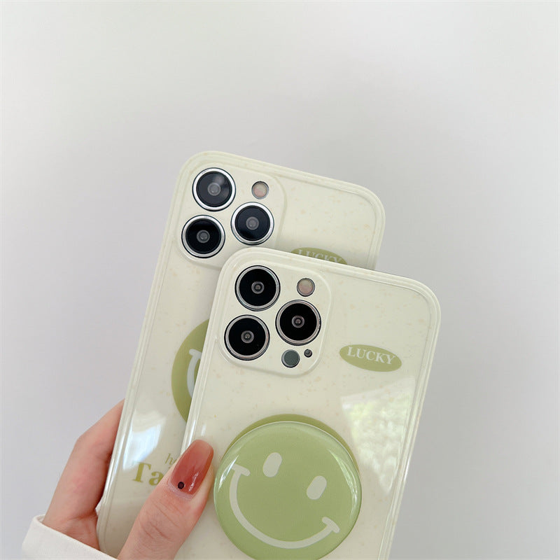 Matcha Green Smiley Holder Phone Case