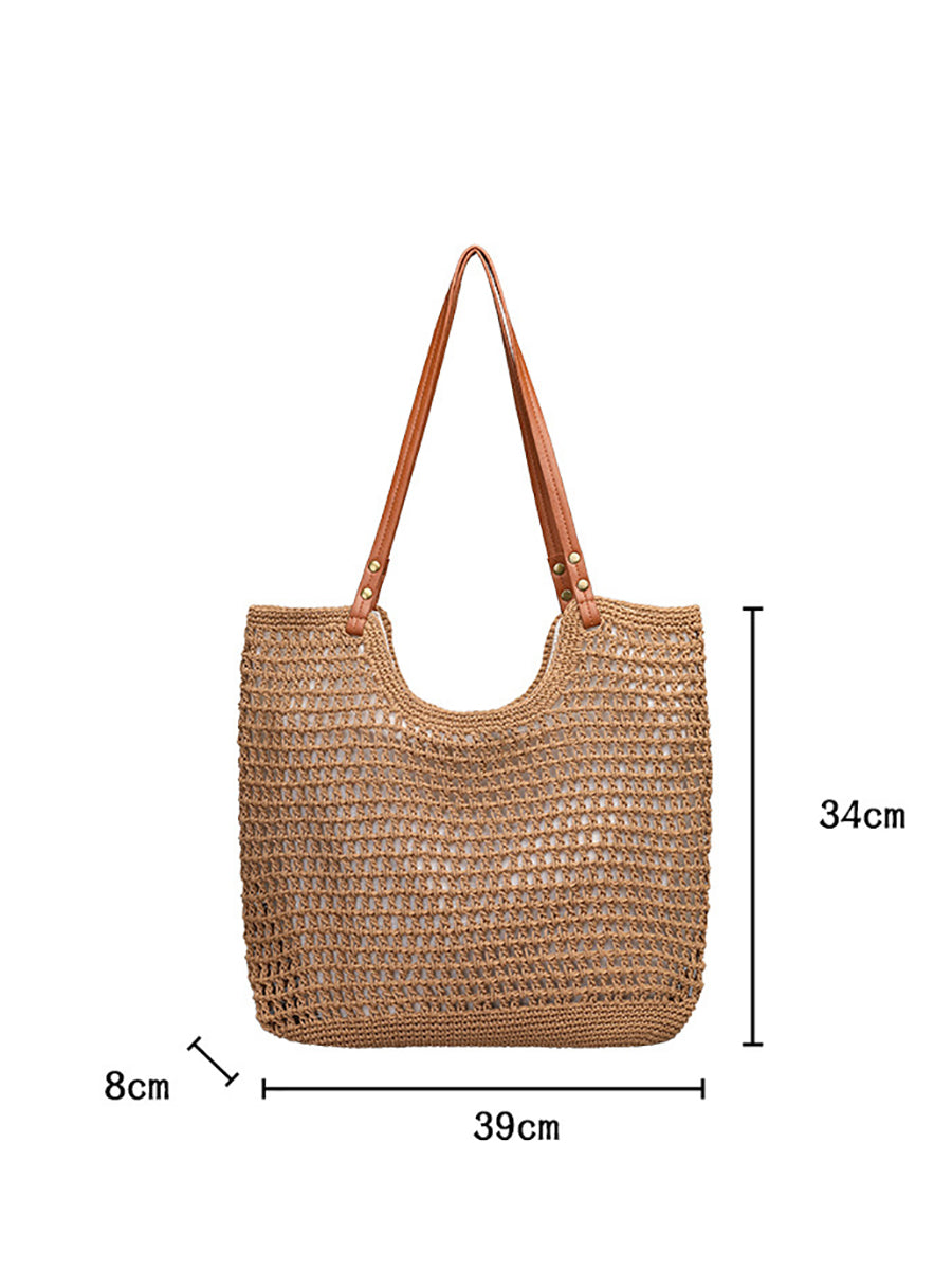 Summer Vintage Knitted Large Capacity Shoulder Bag