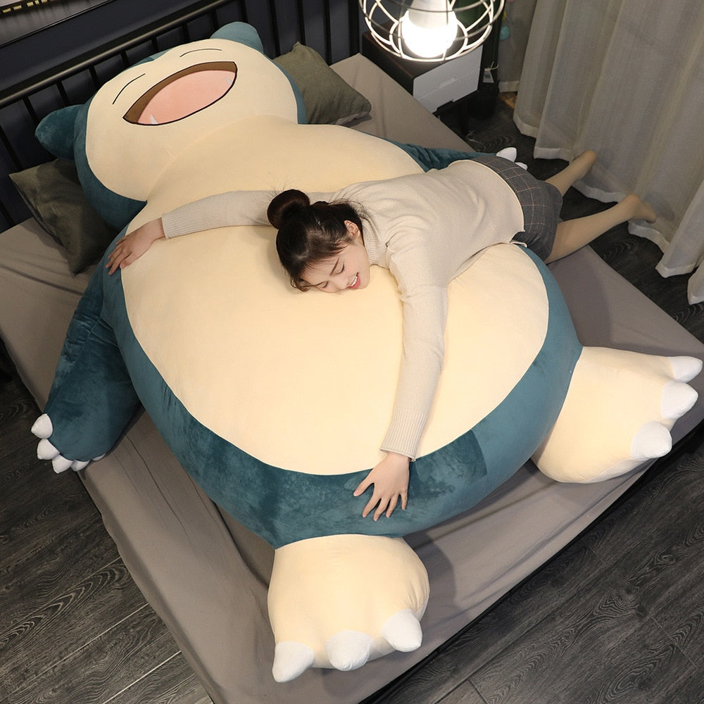 150/200cm Giant Snorlax Skin plush toy cover anime pocket snorlax plush pillow Cartoon Soft pillow case with zipper