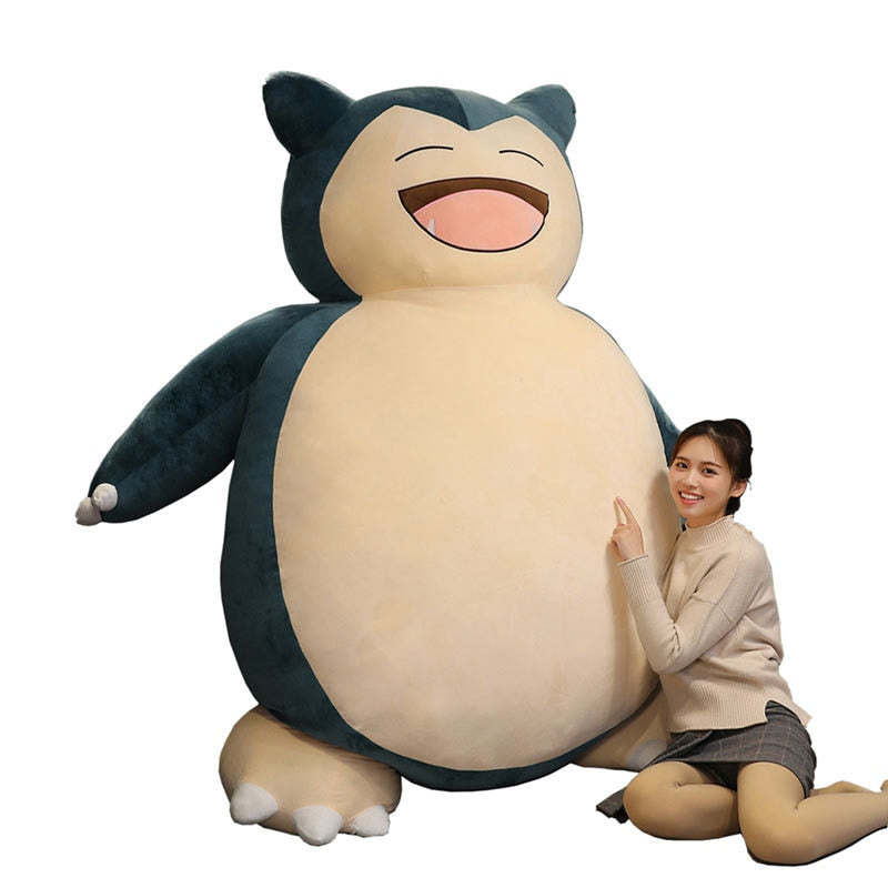 150/200cm Giant Snorlax Skin plush toy cover anime pocket snorlax plush pillow Cartoon Soft pillow case with zipper