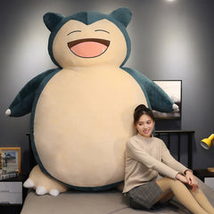 150/200cm Giant Snorlax Skin plush toy cover anime pocket snorlax plush pillow Cartoon Soft pillow case with zipper