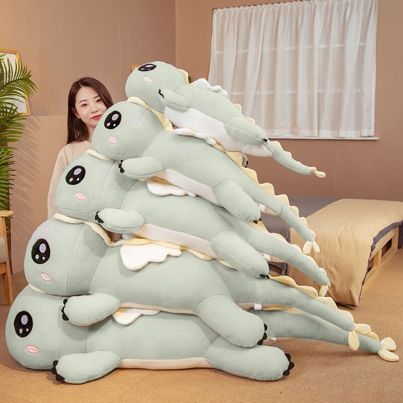 150cm Huggable Big Long Cute Dinosaur Plush Toy Soft Cartoon Animal Angel Stuffed Doll Boyfriend Pillow Kids Girl Birthday Gift