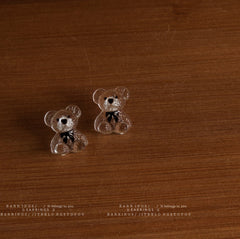 Transparent Bear Stud Earrings