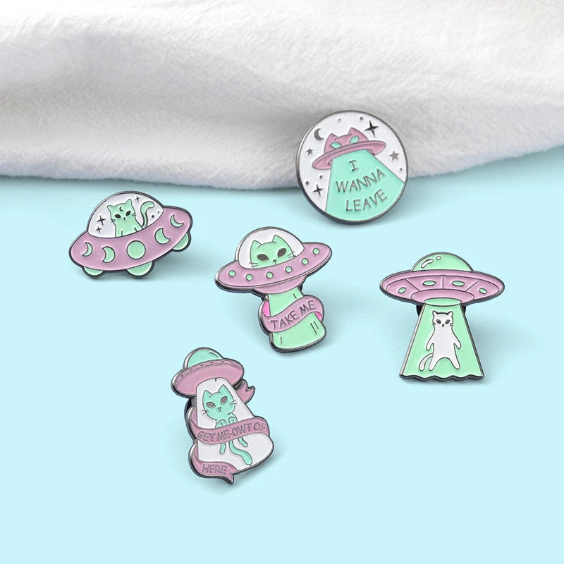 Creative Spaceship Pins