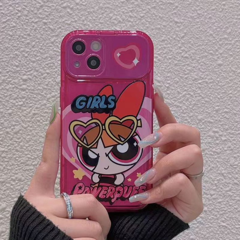 Kawaii Girl Flip Mirror Stand Phone Case