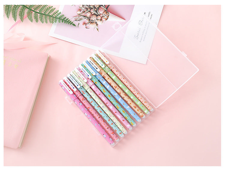 Kawaii Flower Gel Pen Set (Pack of 10)