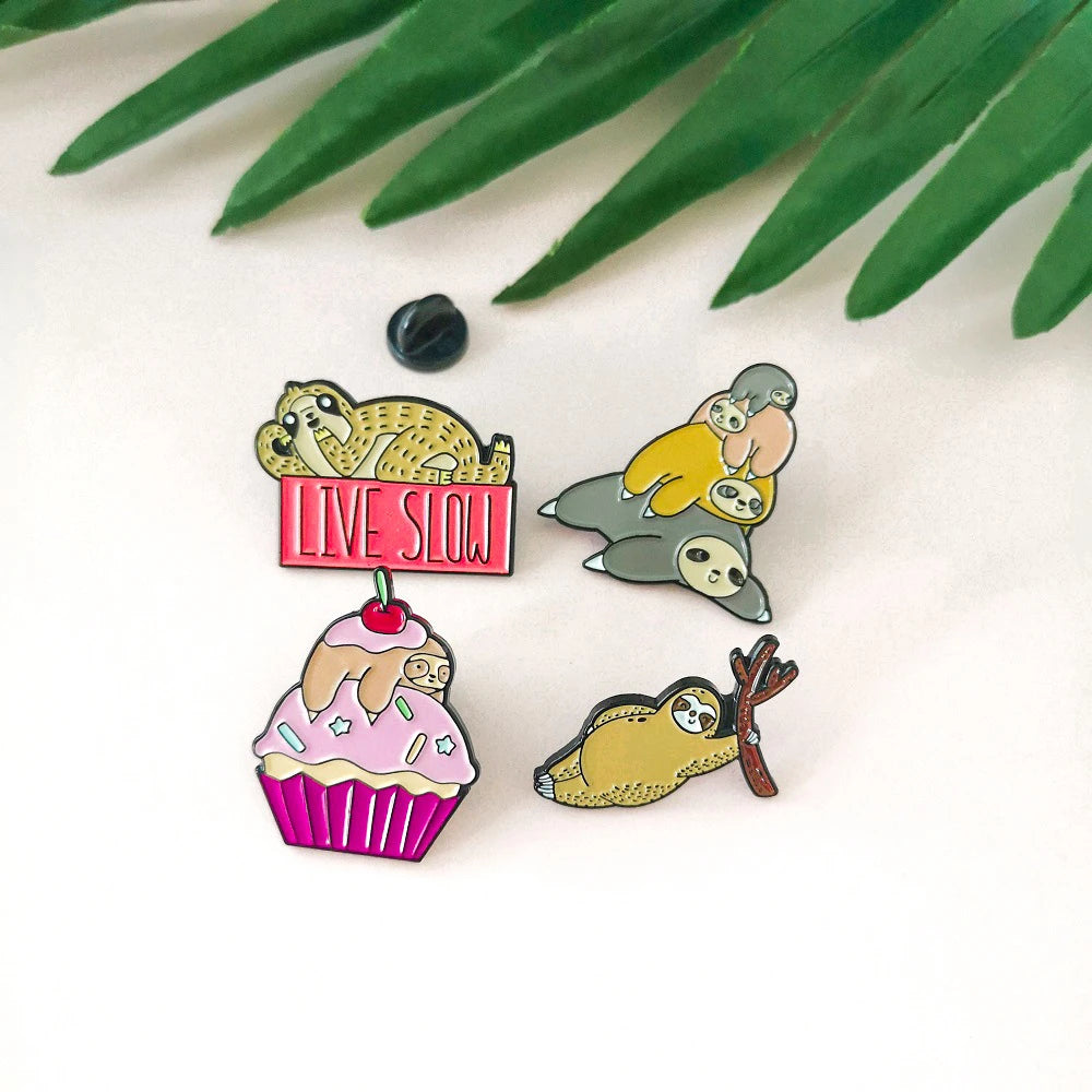 Cartoon Stacked Arhat Tree Pins