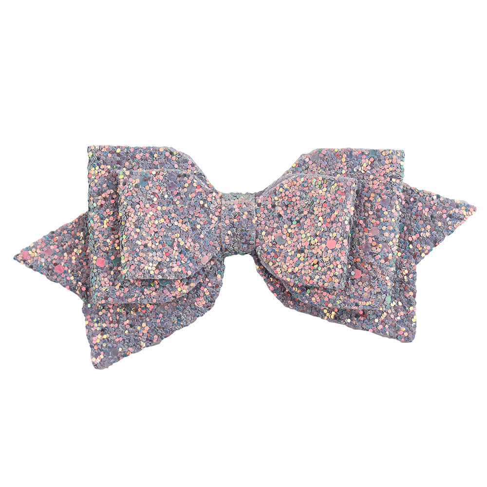 1Piece 5 Inch Baby Girl Big Glitter Hair Bow Kids