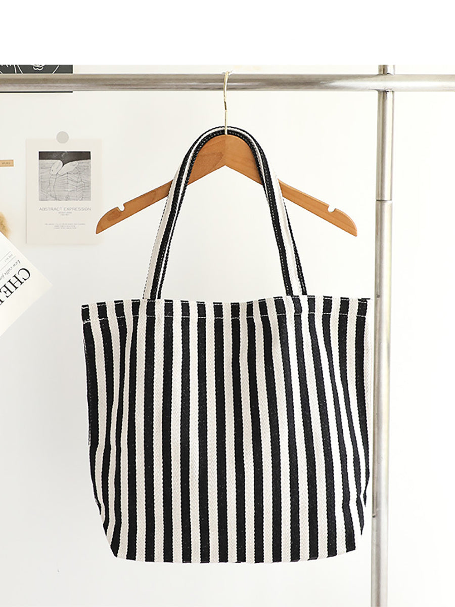 Canvas Stripe Casual Bag Women Shoulder