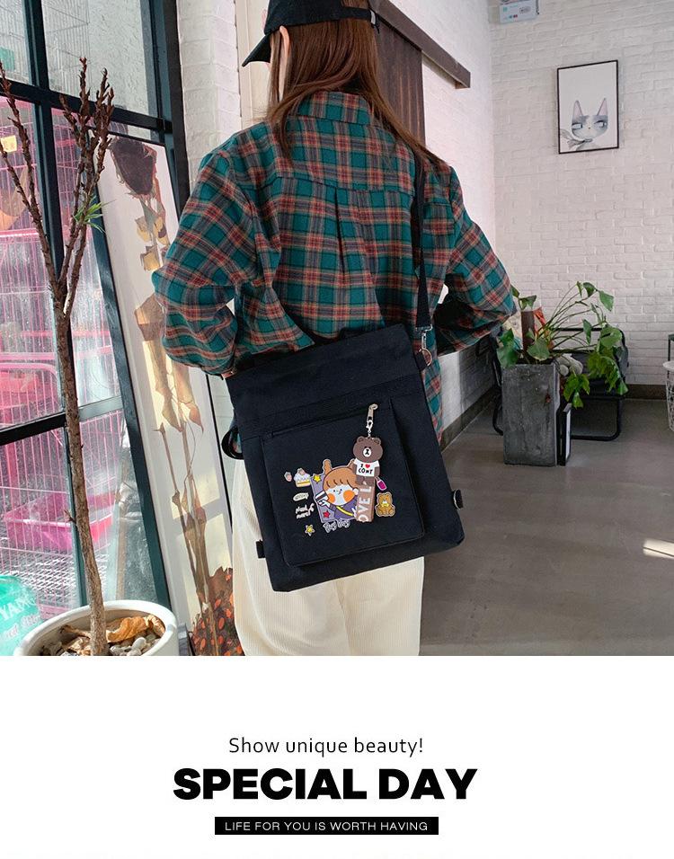 Printed Girl Pattern Tote Bag