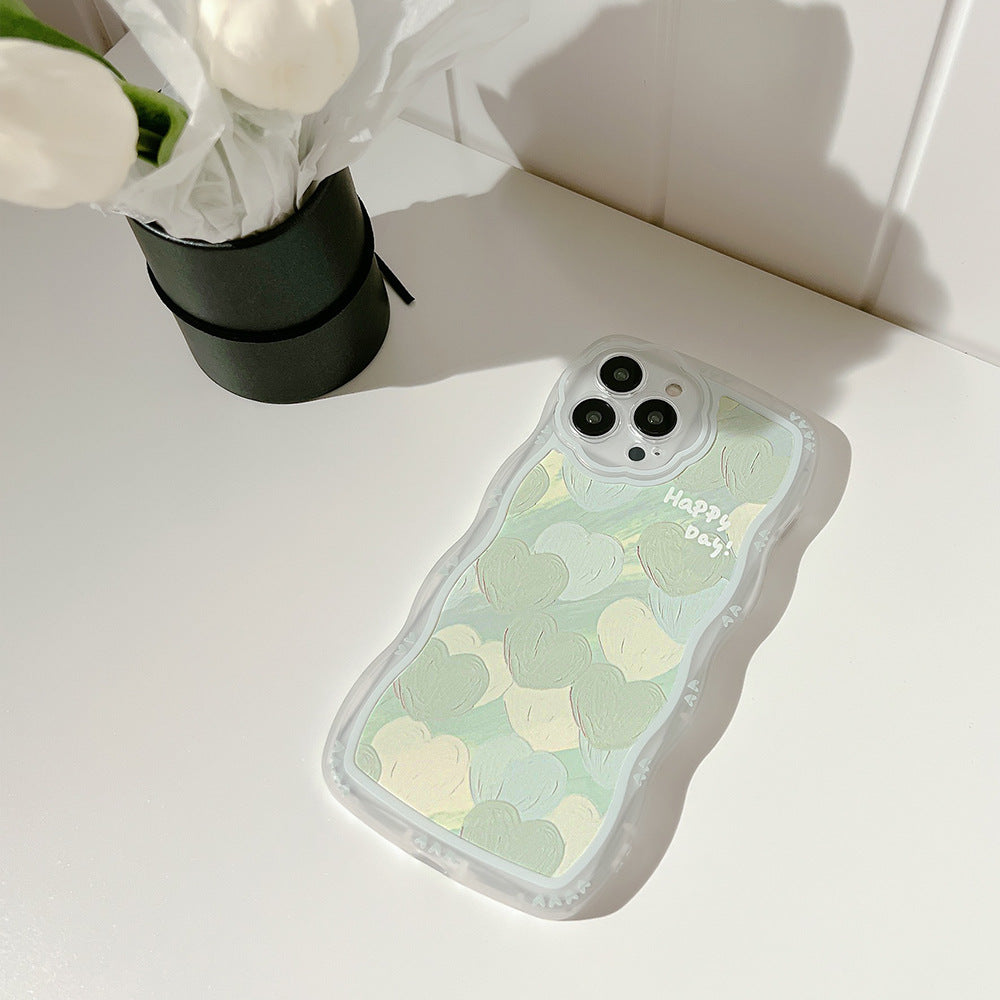 Oil Painting Green Heart Phone Case