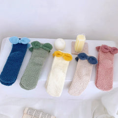 Bowknot Thickened Floor Socks