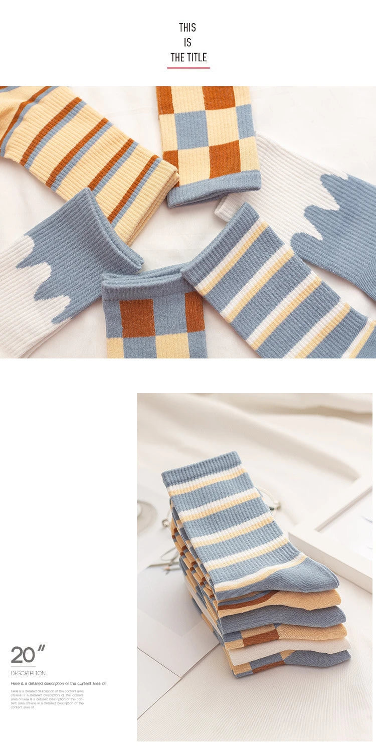 Blue Cotton Socks