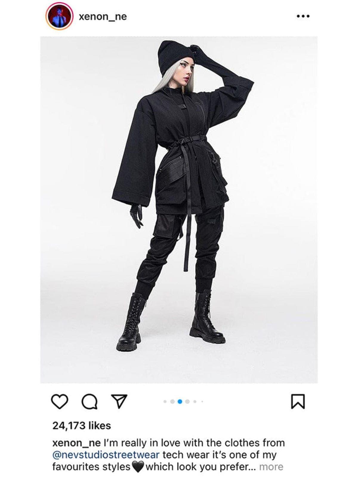 Cyberpunk Dark Ninja Cardigan Jacket