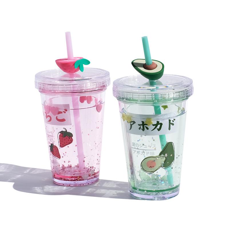 Sparkling Fruit Straw Cup