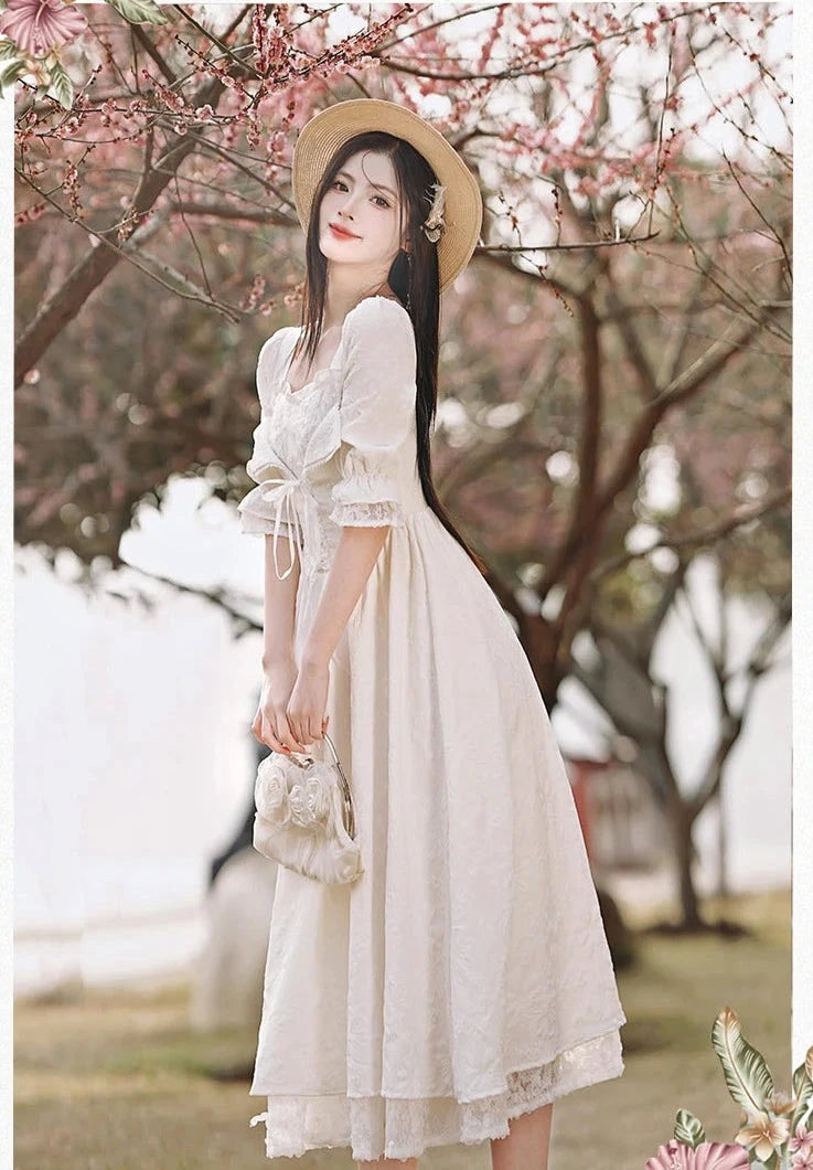 Angelic Daydream Vintage-Style White Princesscore Dress