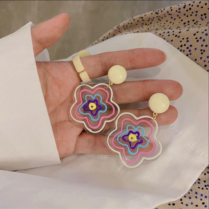 Colorful Flower Acrylic Earrings