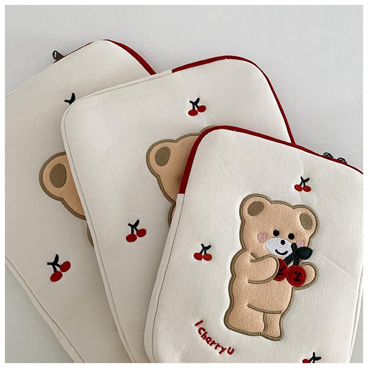 Cherry Bear Ipad Laptop Bag