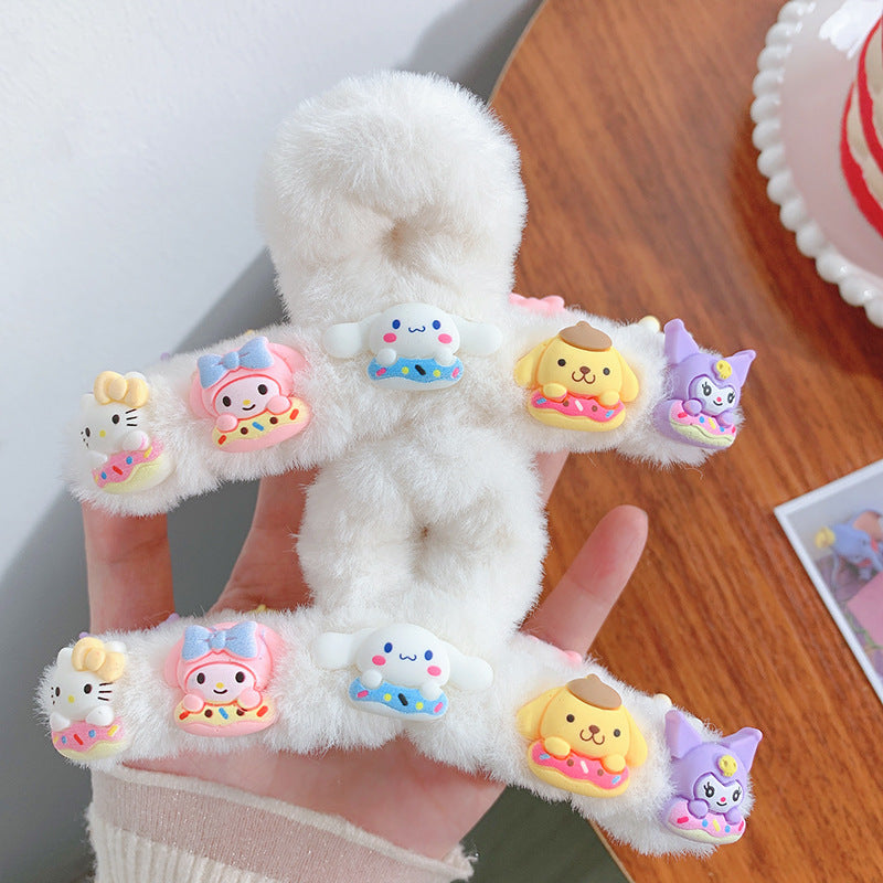 Cartoon Plush Hair Clip