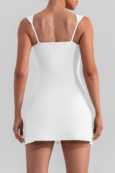 Square Neck Sleeveless Mini Active Dress