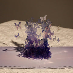 Crystal Flower Butterfly 3D Greeting Card