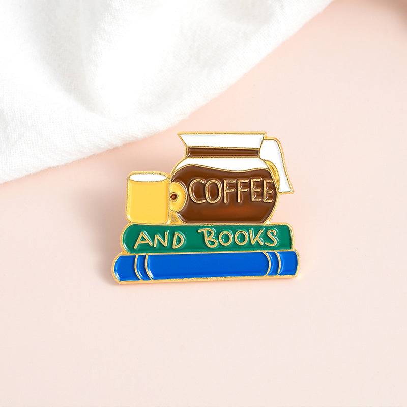 Reading Time Coffee Book Pins