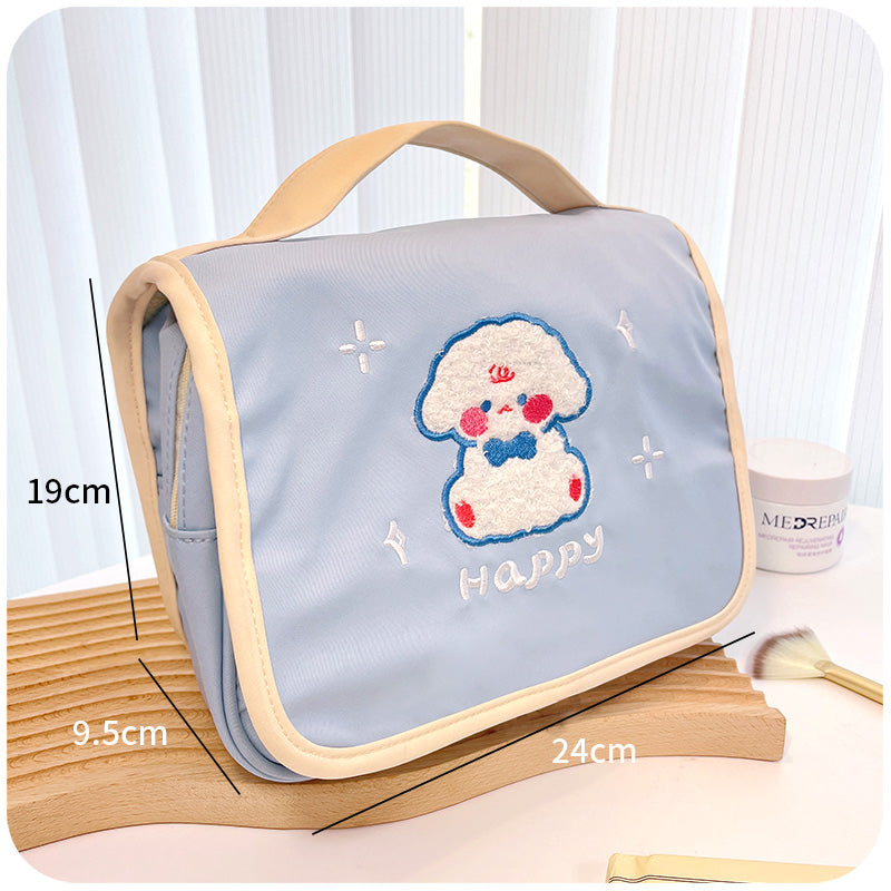 Cute Embroidered Waterproof Cosmetic Bag