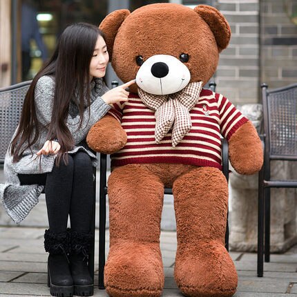 1PC Large Teddy Bear Plush Toy Lovely Giant Bear Huge Stuffed Soft Dolls Kids Toy Birthday Gift For Girlfriend