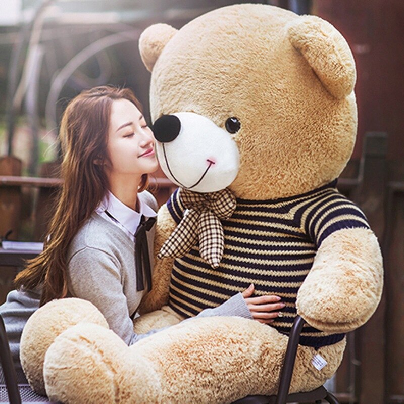 1PC Large Teddy Bear Plush Toy Lovely Giant Bear Huge Stuffed Soft Dolls Kids Toy Birthday Gift For Girlfriend