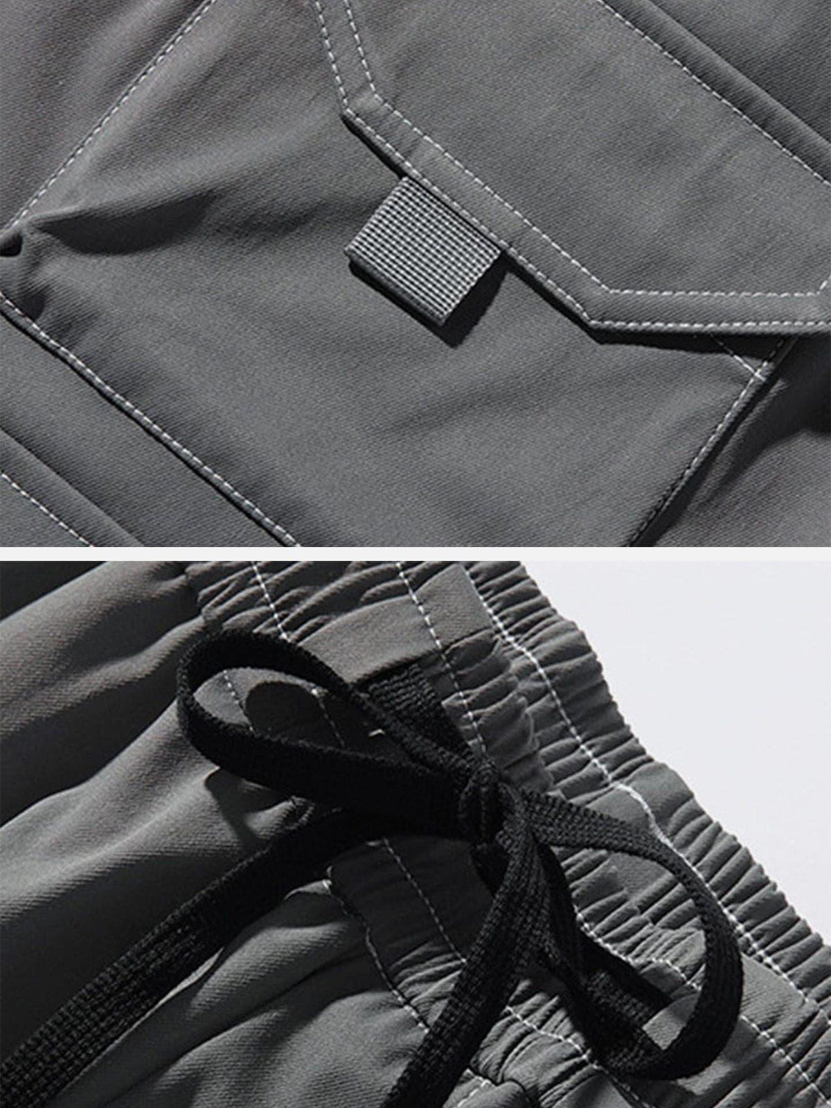 Bright Line Drawstring Cargo Pants