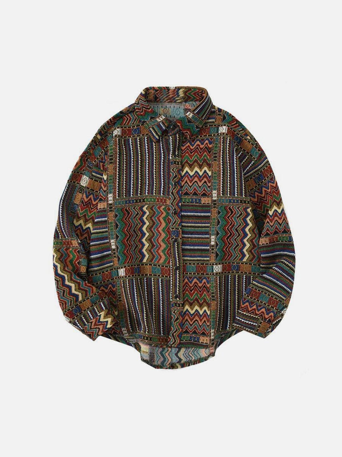 "Wavy Line" Long Sleeve Shirt