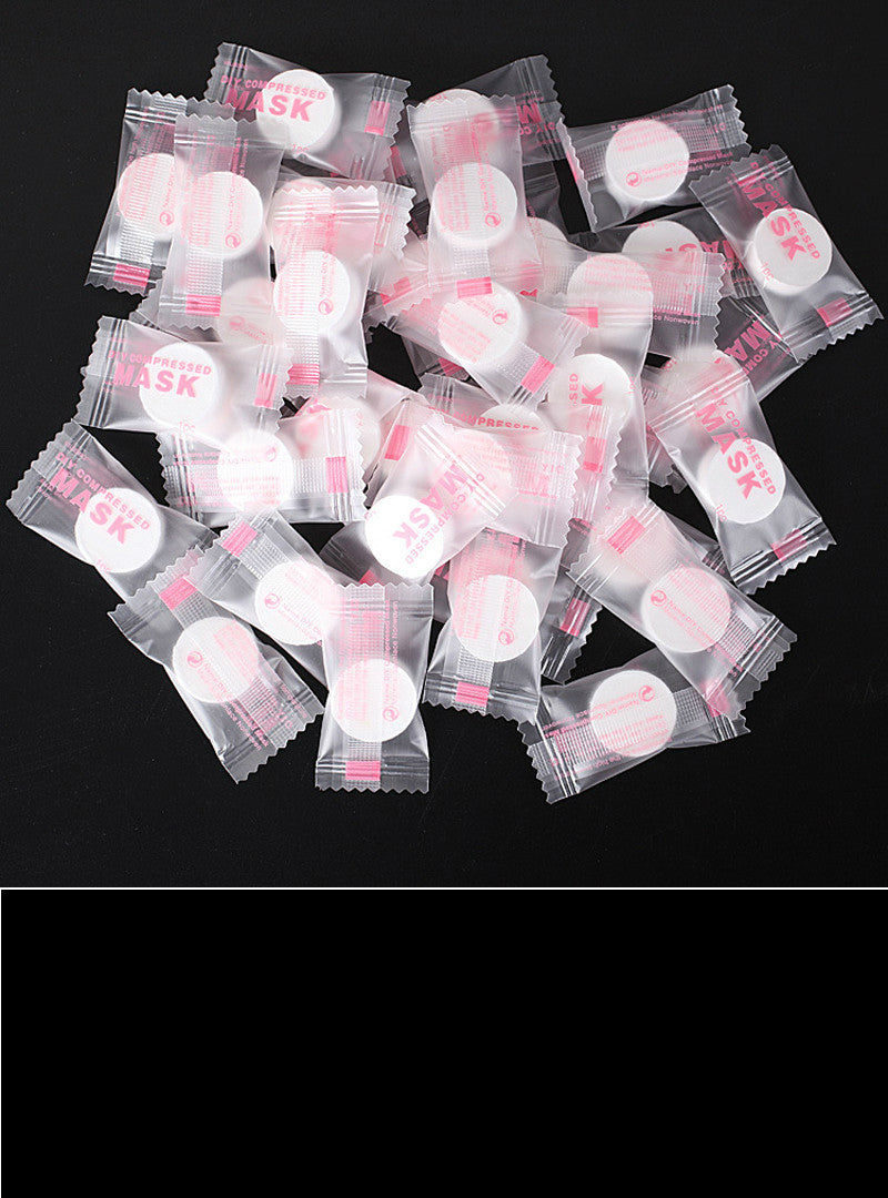 50pcs/pack Compressed Facial Face Mask Women